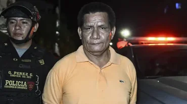 El empresario Hugo Soria Flores tras ser capturado por la Policía Nacional de Perú en Ucayali. Foto: cortesía Santiago Romaní